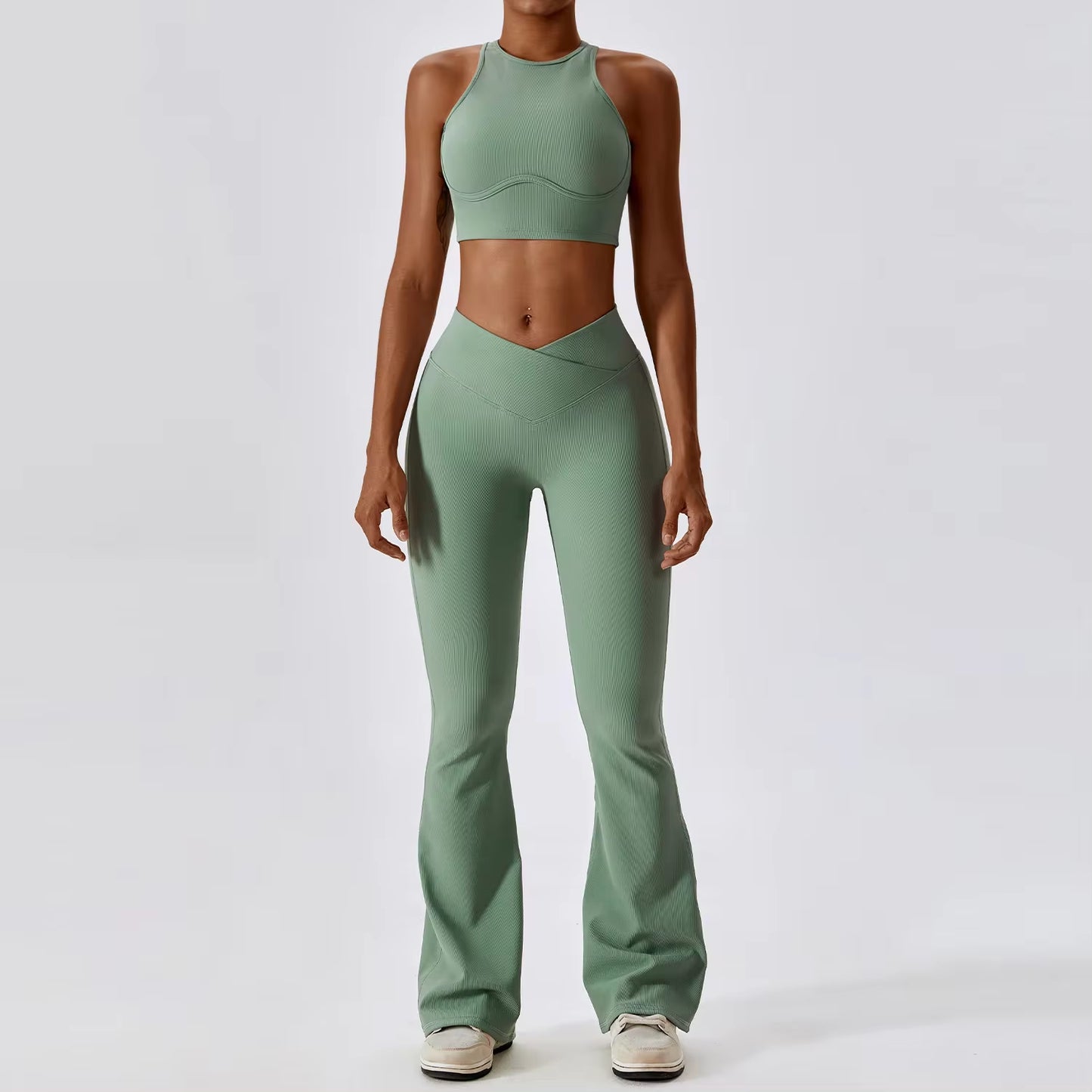 Crop Top + Yoga Pants Set