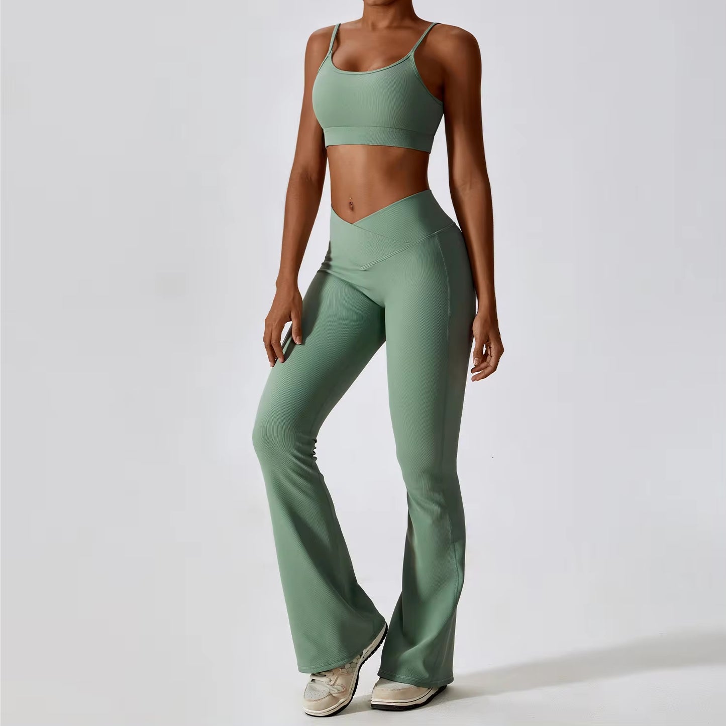 Crop Top + Yoga Pants Set