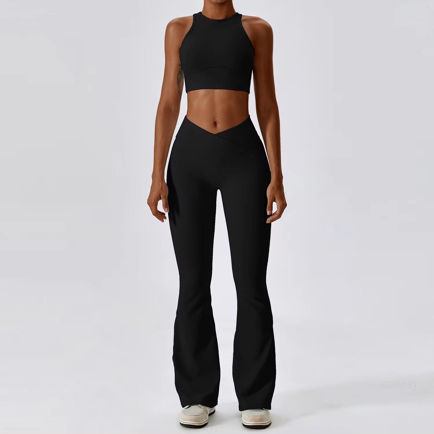 Crop Top + Yoga Pants Set