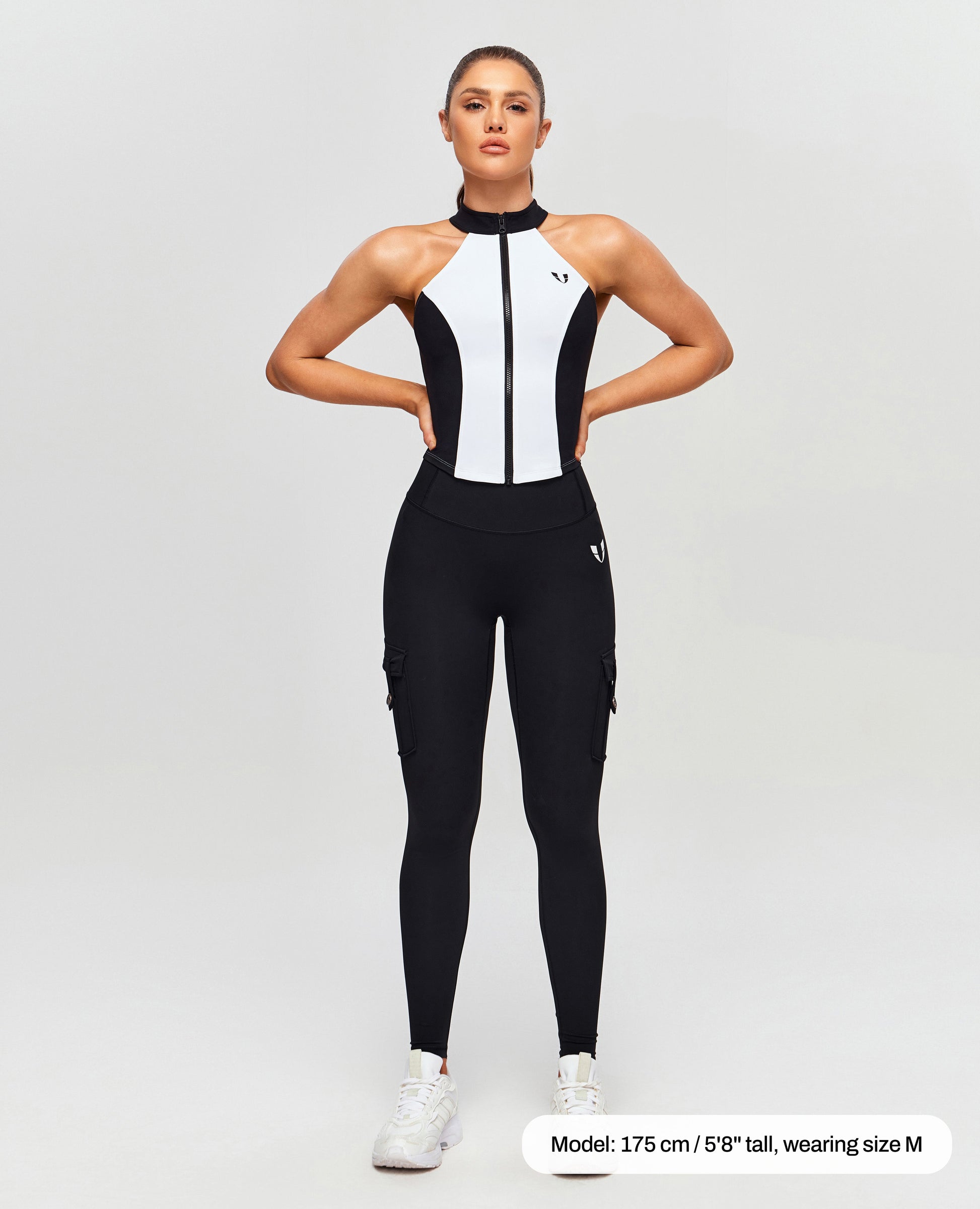 Contrasts Gym Tank Top - Black & White