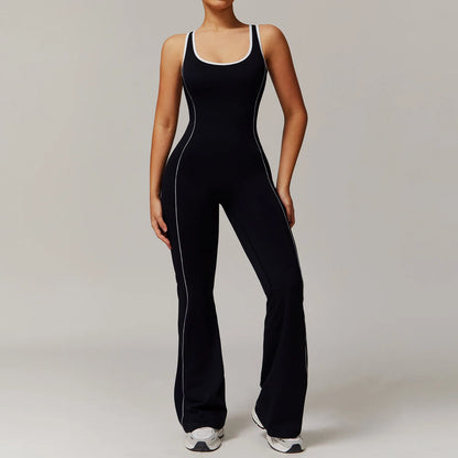 Women One-Piece Yoga Jumpsuit Gym Fitness Sports Bodysuits Workout Overalls High Elastic Cycling Bodysuit Sportswear Gym Clothes