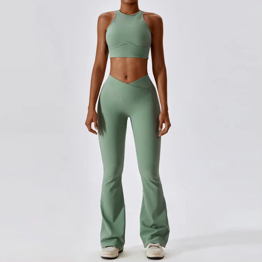 Crop Top + Yoga Pants Set