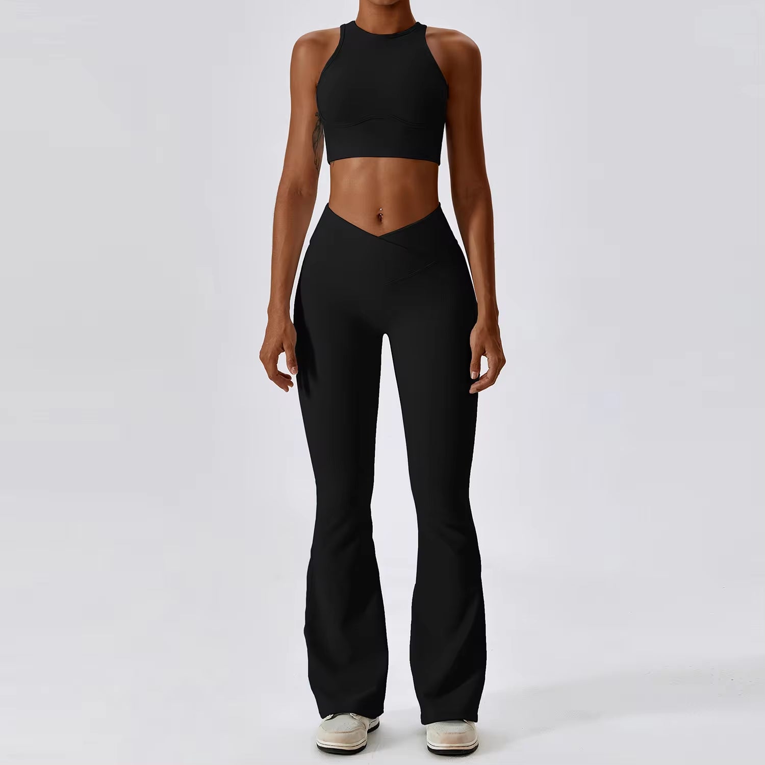 Crop Top + Yoga Pants Set